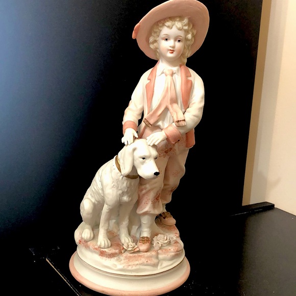 Other - A dog and a boy Figurine
